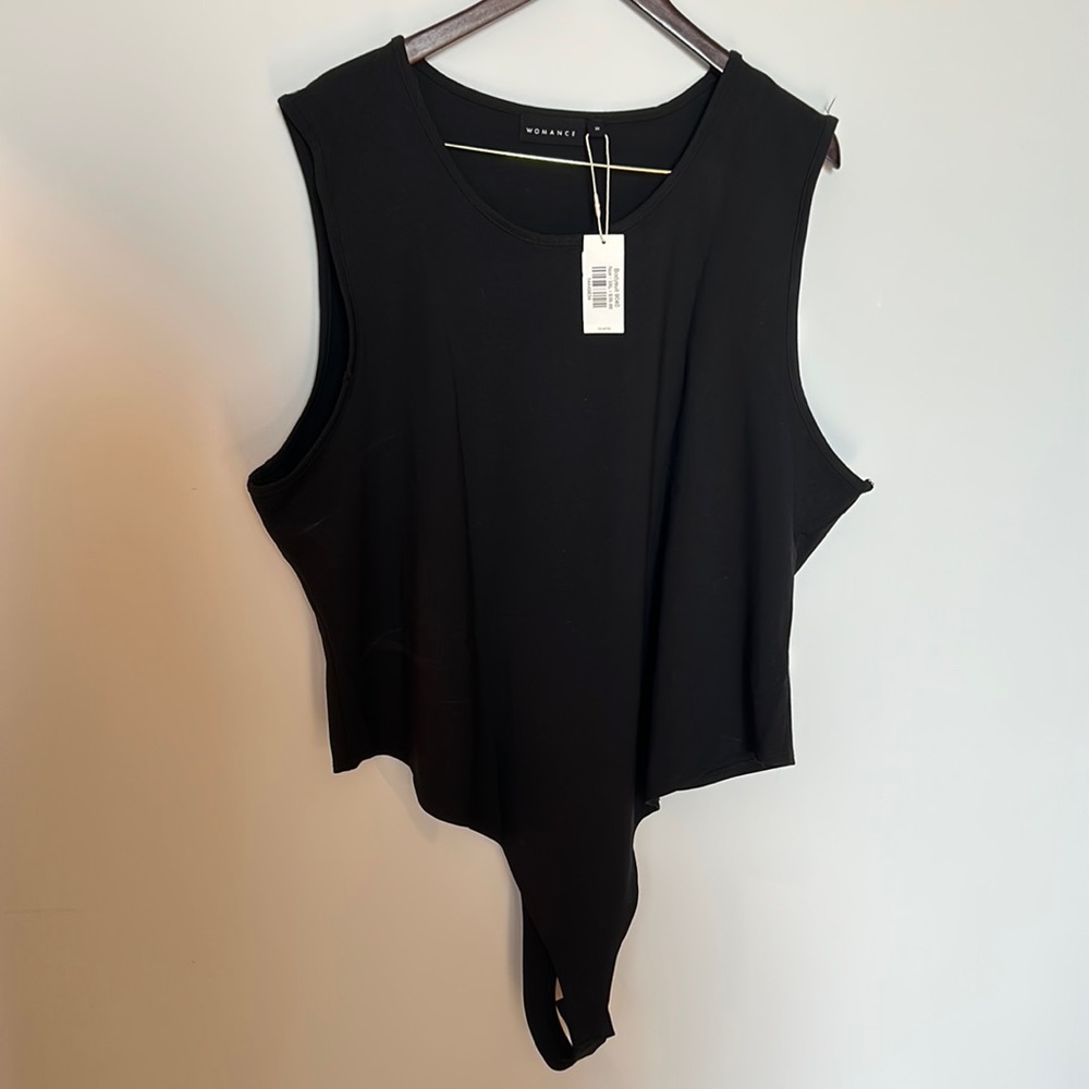 Womance sleeveless black bodysuit
